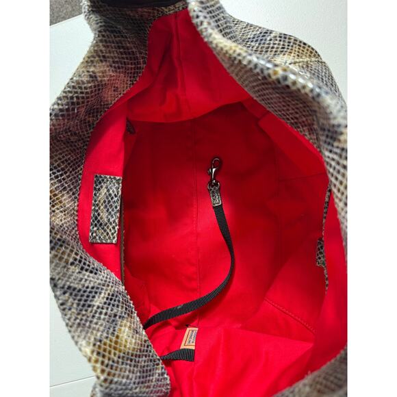 Dooney & Bourke vintage purse snakeskin embossed leather shoulder bag logo lock - Picture 13 of 16